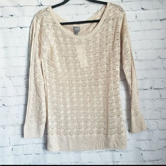 Nwt Soho Jeans By New York and Company Crochet Blouse - Picture 9 of 9